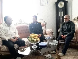 دیدار فرمانده سپاه پیشوا با یکی از یادگاران دفاع مقدس