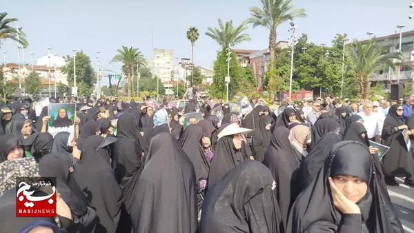 مراسم تشییع پیکر شهدای حمله تروریستی آستانه اشرفیه