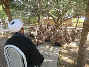 مراسم گرامیداشت روز سرباز با حضور جمعی از سربازان و کارکنان ناحیه مقاومت بسیج سپاه خوسف