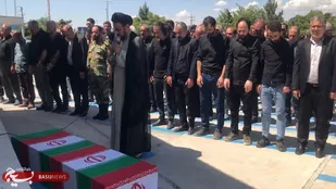 تشییع جانباز ۷۰ درصد دفاع مقدس در گلزارشهدای وادی رحمت تبریز