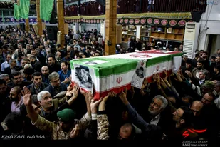 وداع باشکوه علوی تبارها با پیکرشهیدجانباز&laquo;سیدحسین آملی&raquo;