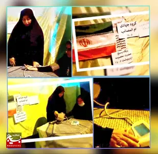 برپایی غرفه میز خدمت گروه جهادی&zwnj;ام المصائب دریادمان شهدای گمنام هندیجان