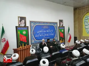 نشست بصیرتی سیاسی به مناسبت دهه اول محرم الحرام با حضور مسئول دفتر نمایندگی ولی فقیه در سپاه حضرت ولی عصر عج خوزستان