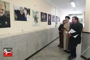 افتتاح نمایشگاه شهدای خدمت در اداره کل فرهنگ و ارشاد اسلامی استان همدان