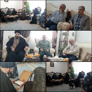 دیدار جمعی از خواهران بسیجی پایگاه شهیدانصاری و پاسداران سپاه شهرستان پیشوا با خانواده شهید امیر عبدی