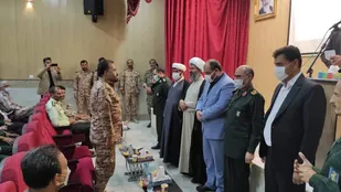 برگزاری آیین تکریم و معارفه فرمانده گردان امام حسین علیه السلام شهرستان کاشمر