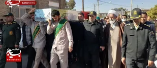تشییع پیکر مطهر شهید گمنام با حضور پرشور مردم ششتمد