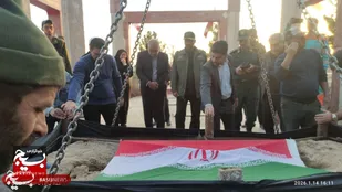 انتقال پیکر مطهر شهید ابوالقاسم شاهسون از محدوده سد شوریجه به شهر مزداوند