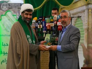 تقدیر از استاد بسیج رسانه خوزستان در نجف اشرف+ تصاویر