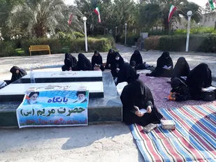 مراسم عزاداری اربعین حسینی در کنار گلزار شهدای گمنام