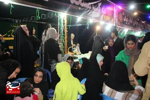 اجرای نورافشانی و برپایی مواکب پذیرایی مردمی در &nbsp;شوش&nbsp;
