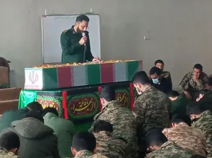 تشییع شهید گمنام در مرکز آموزش سپاه استان سمنان