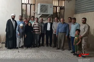 دیدار بسیجیان روستای آبطویل با خانواده شهید اسماعیل جمیله