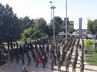 راهپیمایی اقتدار بسیجیان گردان الی بیت المقدس الوند/ هم اکنون میدان لاله