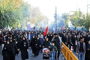 مراسم راهپیمایی عظیم جاماندگان اربعین حسینی برگزار شد