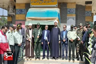 گلباران و عطرافشانی گلزار شهدای شهر بهار به مناسبت سوم خرداد