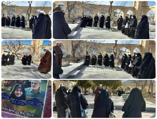 تجدید میثاق بسیجیان پایگاه بسیج سمیه با شهدا
