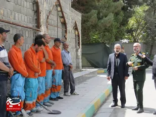 تقدیر فرمانده ناحیه مقاومت بسیج امام حسین (ع)، از زحمات پاکبانان و مسئولان خدمات شهری پس از حملات رژیم صهیونیستی
