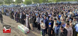 تشییع پیکر پاک پاسدار شهید روح اله نوری در شهر سگزآباد