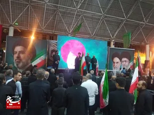 مراسم بدرقه کاروان های تشییع پیکر رهبر معظم انقلاب در بندر ماهشهر