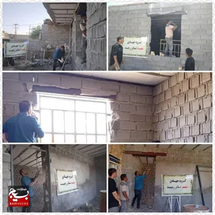 تعمیر و مرمت خانه محروم در روستای مشراگه هندیجان
