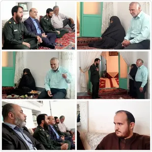 دیدار جانشین سپاه پیشوا با خانواده شهیدوالامقام مجید عابدینی