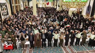 اربعین شهدای جنگ ۱۲ روزه قزوین برگزار شد