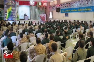 مراسم بزرگداشت هفته دفاع مقدس در تیپ انصاراالحسین(ع) همدان برگزار شد