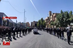دسته&zwnj;روی هیئت ثارالله رزمندگان همدان به مناسبت سوم شهدای کربلا