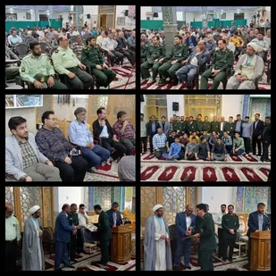 درمراسم تکریم ومعارفه فرمانده جدید حوزه یکم امیرالمومنین علی(علیه السلام ) آران وبیدگل