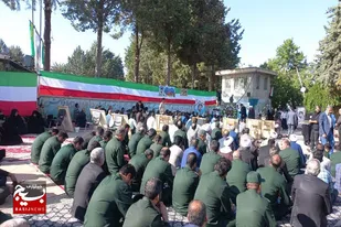 قرائت زیارت پرفیض عاشورا در جهاد کشاورزی نهاوند