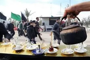 برپایی موکب جوانان روستای بیدگنه ملارد در مسیر کربلا
