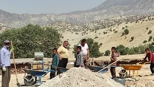 حضور جهادگران قرارگاه شهید هادی شاهرود در روستای طلینه لردگان+ تصاویر