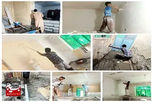 خدمات جهادی بسیجیان جهادگر شهرستان کنارک برای روستایی سعیداباد