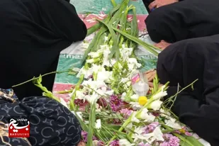 وداع با دو شهید گمنام لاله&zwnj;های زهرایی در حسینیه گلزار شهدای تویسرکان