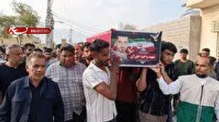 تشییع پیکر شهید وحید خوران در بندرپل