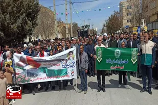 حضور مردم مومن و انقلابی شهرستان رزن در راهپیمایی روز قدس