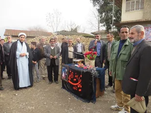 کلنگ زنی مسجد جامع روستای حکیم آباد+تصاویر