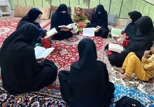 طنین آیات قرآن در پایگاه شهیده رقیه رضایی میرجاوه