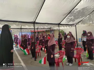 آغاز سال تحصیلی و نواختن زنگ ایثار و مقاومت و بازگشایی مدارس در مدرسه فدک+تصاویر