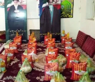 اهدای بسته های معیشتی از طرف بسیجیان پایگاه بلال حبشی خوانسار