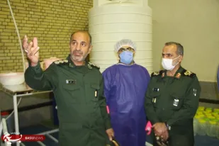 بازدید سردار بوعلی از دو مرکز تهیه و توزیع مواد بهداشتی