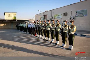 صبحگاه مشترک یگان&zwnj;های نظامی و انتظامی شهرستان دشتی