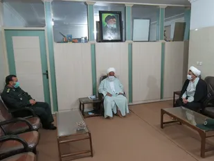 دیدار صمیمی فرمانده ناحیه مرکزی یزد با امام جمعه شاهدیه