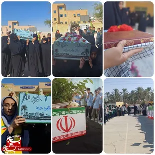 پیکر مطهر شهید گمنام،تنگستان را در سحاب عشق و ایثار غرقه کرد
