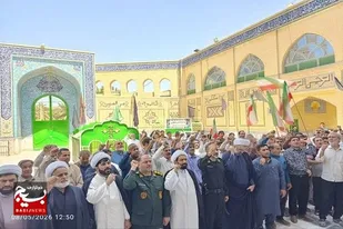 نمازگزاران ولایت&zwnj;مدار سراوان در هفته عقیدتی سیاسی، جنایات آمریکا و صهیونیسم را محکوم کردند