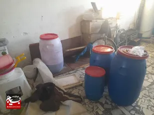 کشف و معدوم سازی یک کارگاه مشروب سازی در بابل