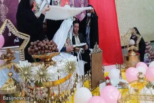 برگزاری جشن ازدواج ۲۵ زوج در روستای حسین آباد ملایر+تصاویر