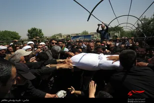 پیکر مطهر شهید &laquo;سهرابلویی&raquo; در گلزار شهدای همدان آرام گرفت