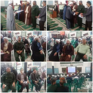 آیین تکریم و معارفه مسئول دفتر نمایندگی  ولی فقیه درناحیه مقاومت سپاه فردوس برگزار شد